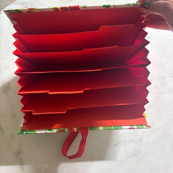 Vintage 80s Hallmark strawberry expanding recipe file folder with ribbon closure - Picture 7 of 9